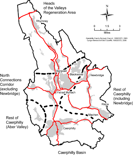 Caerphilly Council Boundary Map Ldp Written Statement: Section B: Countywide Policies